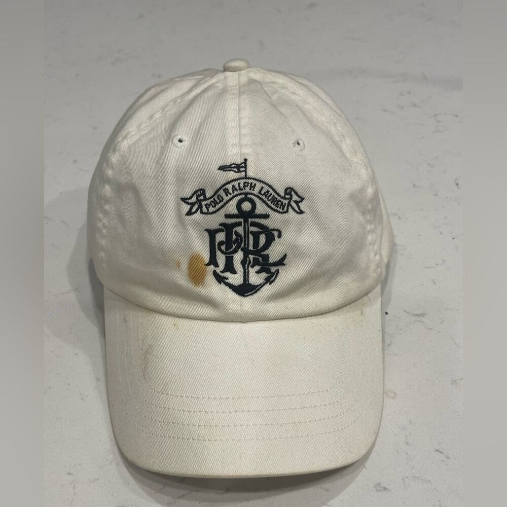 Vintage Polo Ralph Lauren White Cap with Logo